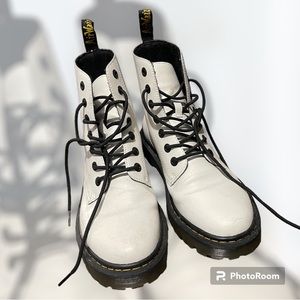 Dr Martens Luana White Leather Boots